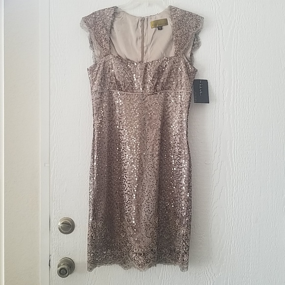 NICOLE MILLER Metallic  Cocktail Dress - Picture 1 of 8